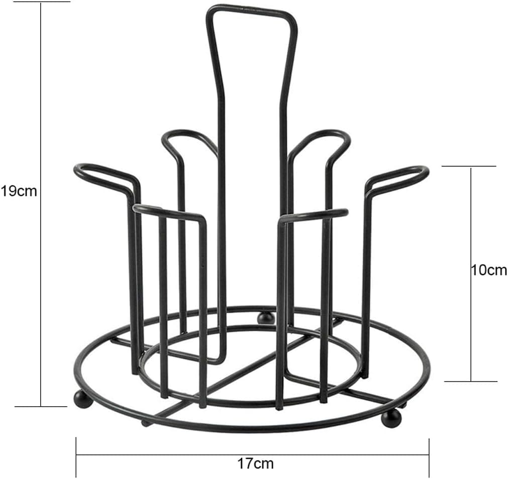 Tabletop Metal Glass Stand, 6 Mug Storage Rack, Metal Cup Drying Rack Shelf, Cup Hanging Drainer, Upside Down Cup Drain Rack, Countertop Cup Holder for Bottle, Glass, Mug, Non-Slip Mugs Bottles Organizer For Kitchen Tabletop Metal Glass Stand, 6 Mug Storage Rack, Metal Cup Drying Rack Shelf, Cup Hanging Drainer, Upside Down Cup Drain Rack, Countertop Cup Holder for Bottle, Glass, Mug, Non-Slip Mugs Bottles Organizer For Kitchen